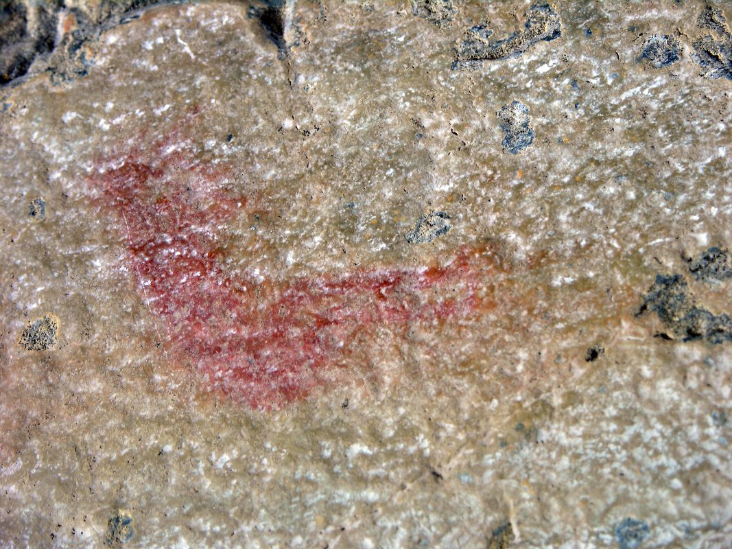 07 Ancient Pictograph At Banff Grotto Canyon In Winter